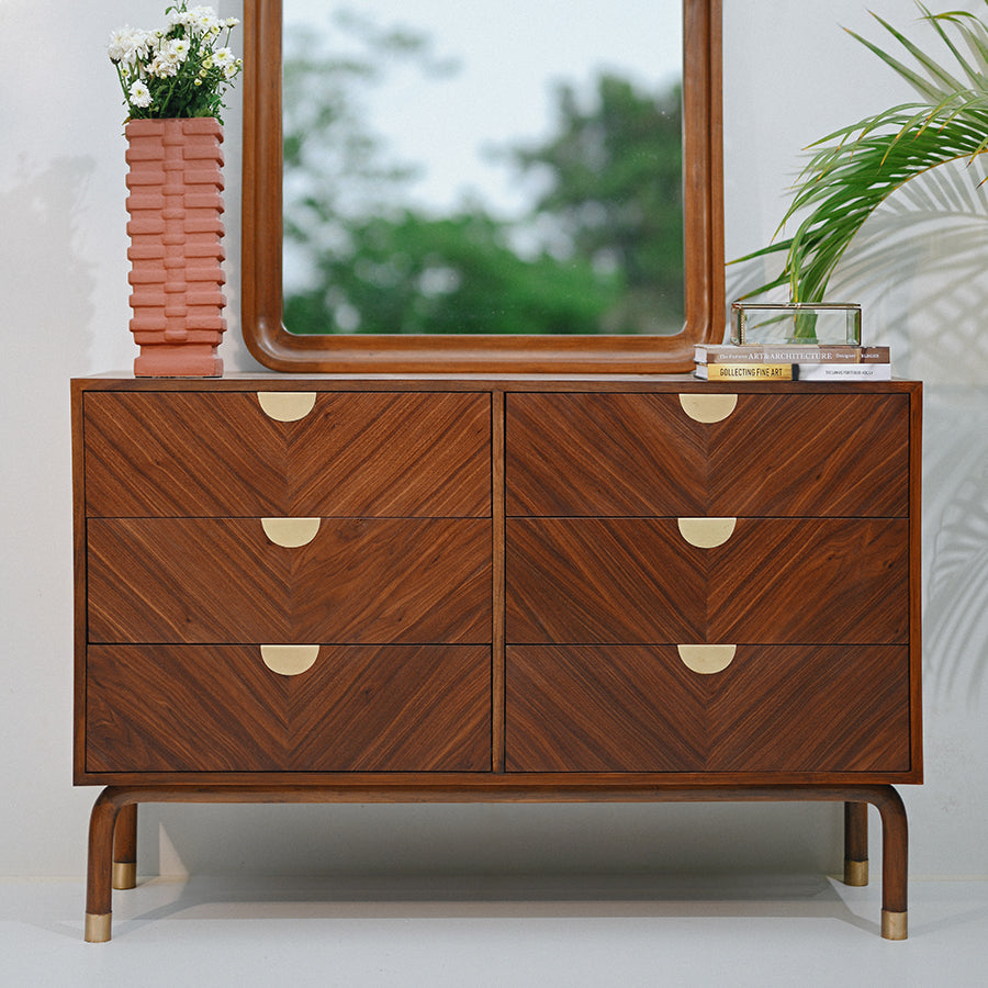 solid wood dresser mid century modern Caroline Mid Century Modern Solid Wood Dresser 3-Drawer