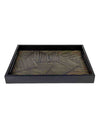HANDCARVED TRAY: FAN TEXTURE HA15014