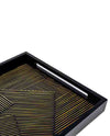 HANDCARVED TRAY: FAN TEXTURE HA15014