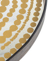 "GOLD BEADS - MIST AGED MIRROR TRAY-ROUND/LARGE"