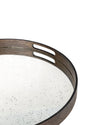 LIGHT AGED MIRROR - LIGHT AGED MIRROR TRAY–ROUND/SMALL