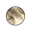 Handpainted palm leaves round panel